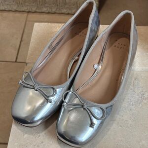 A New Day Metallic Silver Loafers